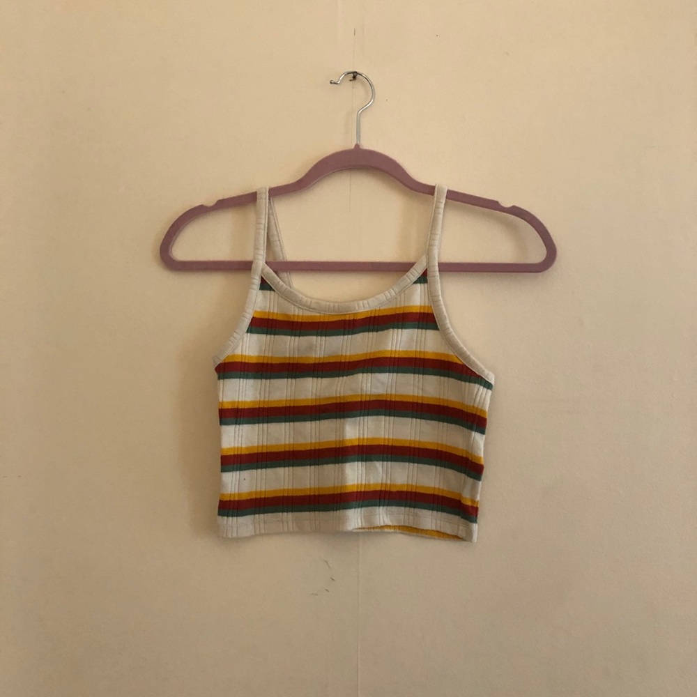 Knit Striped Crop Tank